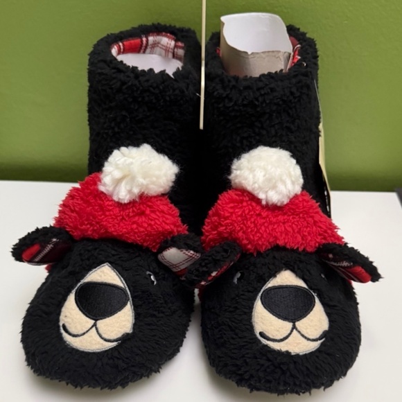 Holiday Sherpa Slipper Boot - Picture 1 of 6